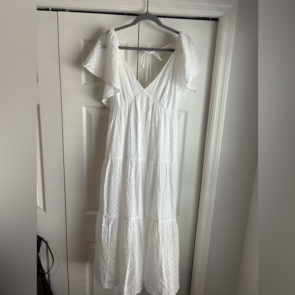 Madewell White Flowy Dress